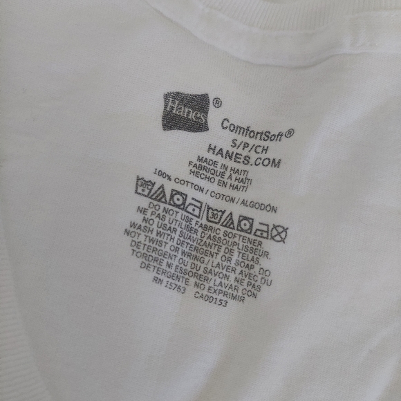 Hanes White V-necks ~ lot of 6! - Picture 2 of 2